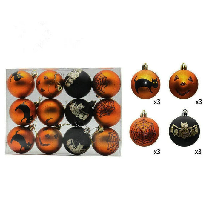 12pc Mini Halloween Tree Ornaments