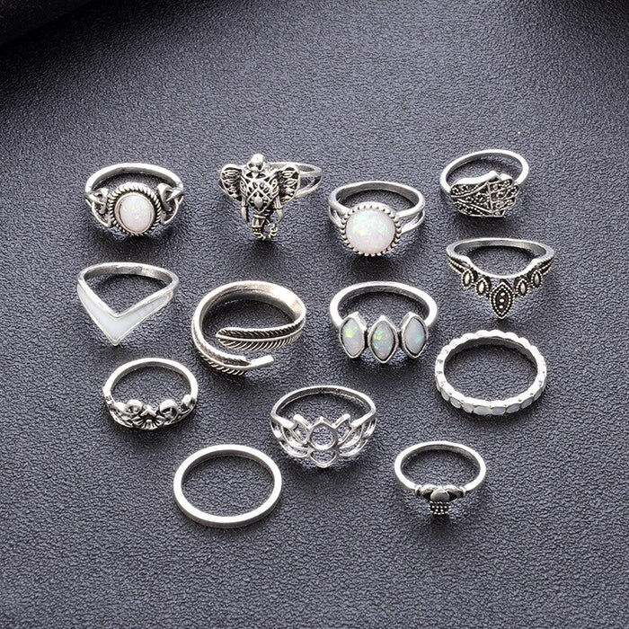 13pcs Boho Style Rings - The Official Strange & Creepy Store!