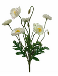 15” Faux Poppy Bush ( FBP279-Cream )