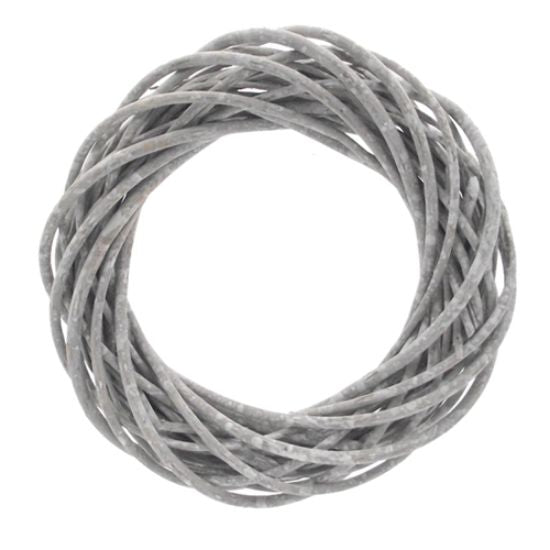 35cm Wicker Ring Grey