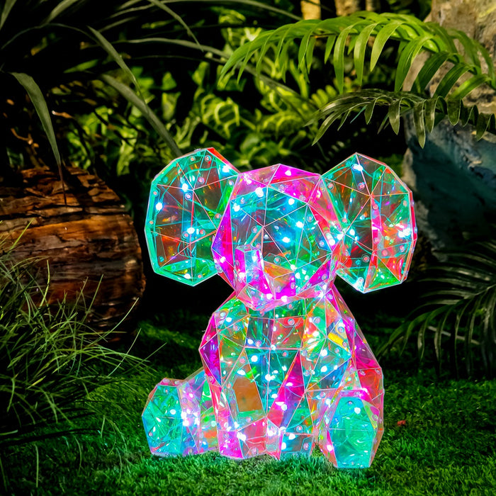 37300-B - Majestic PET Elephant LED Lights: Radiant RGB Glow with USB Power Hi-Line Gift Ltd.