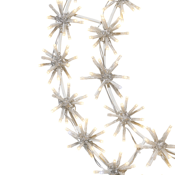 37459-C-S - Illuminating 456 LED White Metal Snowflake Garland Light Hi-Line Gift Ltd.
