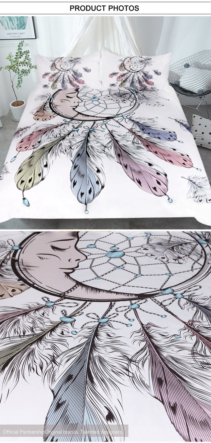 3pc Moon Dreamcatcher Bedding Set