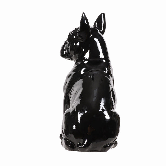 53003-BK - 10" H French Bulldog Statue in Black Home Decor Indoor Use Only Hi-Line Gift Ltd.