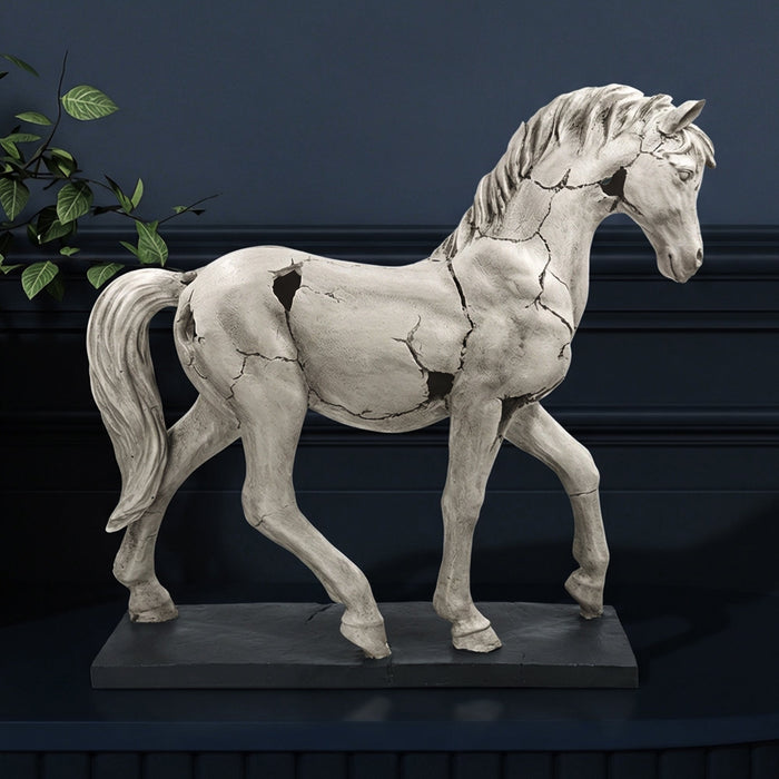 53009-02 - Cracked Finish Horse Sculpture Hi-Line Gift Ltd.