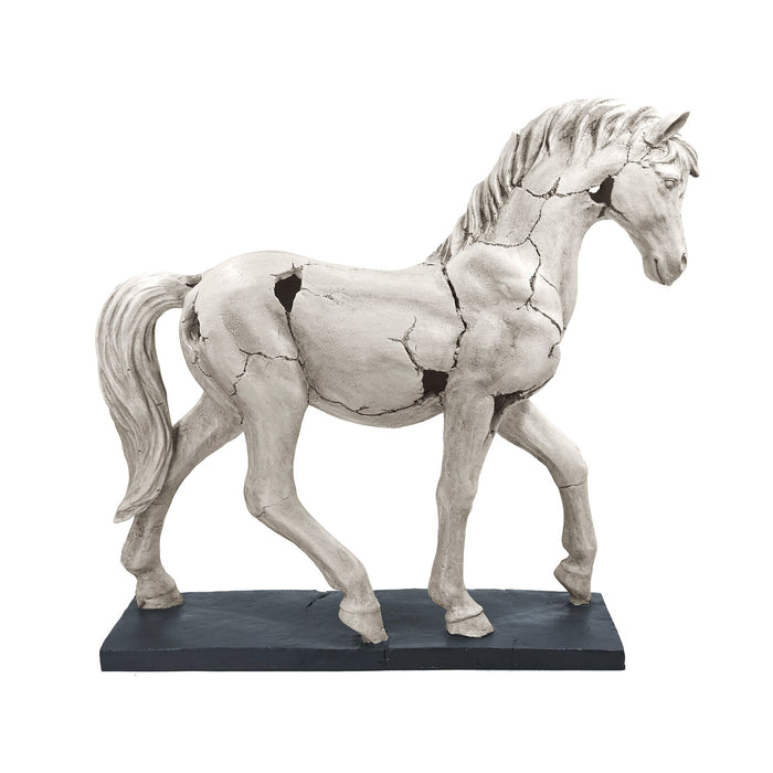 53009-02 - Cracked Finish Horse Sculpture Hi-Line Gift Ltd.