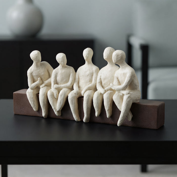 53009-03 - Abstract Seated Figures Sculpture Hi-Line Gift Ltd.