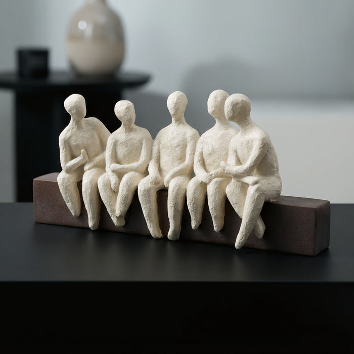 53009-03 - Abstract Seated Figures Sculpture Hi-Line Gift Ltd.