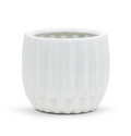6'' Large Unique Modern White Pot ( CUD0306-WT )