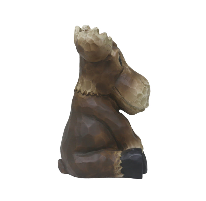 75624-C - Sitting Moose Garden Statue Decor Hi-Line Gift Ltd.