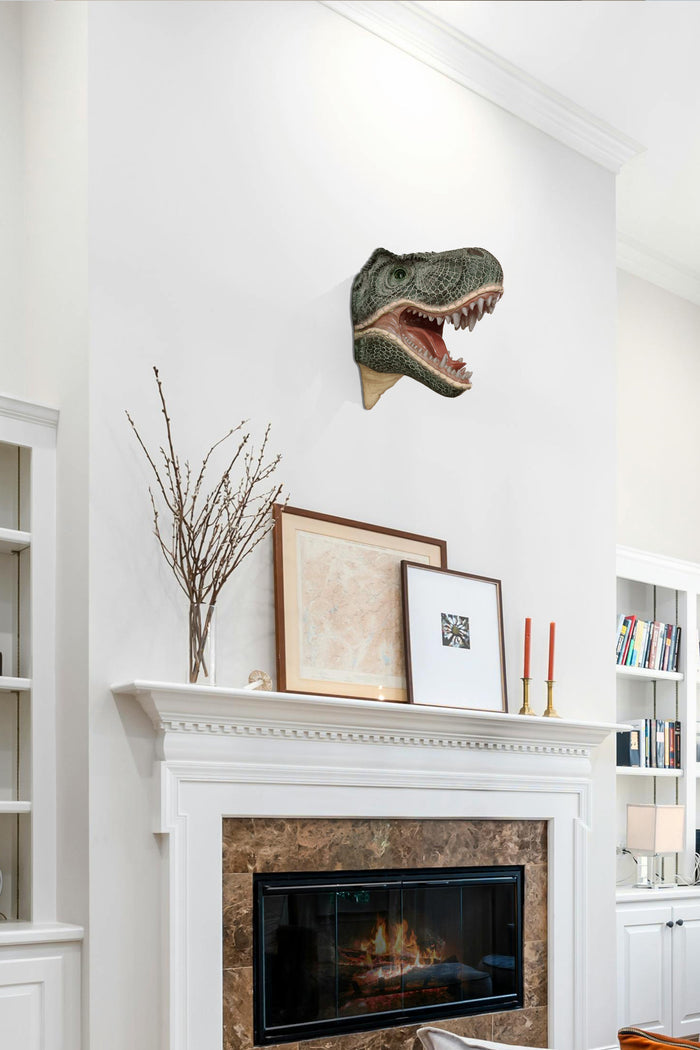 75642-C - Dinosaur Head Sculpture Wall Mounted Ornament Hi-Line Gift Ltd.