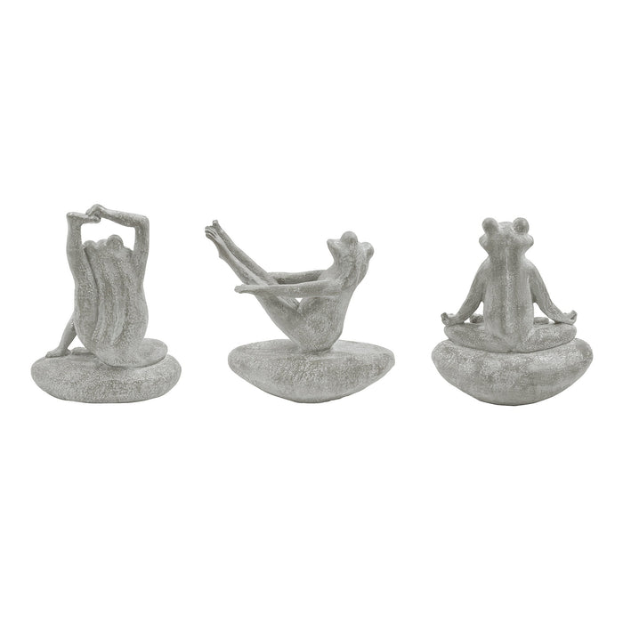 77181 - Yoga Frog Figurine Set Hi-Line Gift Ltd.