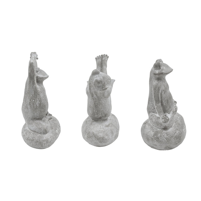 77181 - Yoga Frog Figurine Set Hi-Line Gift Ltd.
