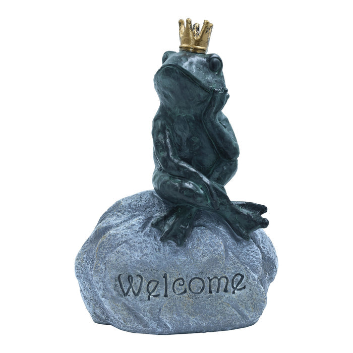 77182-D - Frog Prince Welcome Garden Statue Hi-Line Gift Ltd.