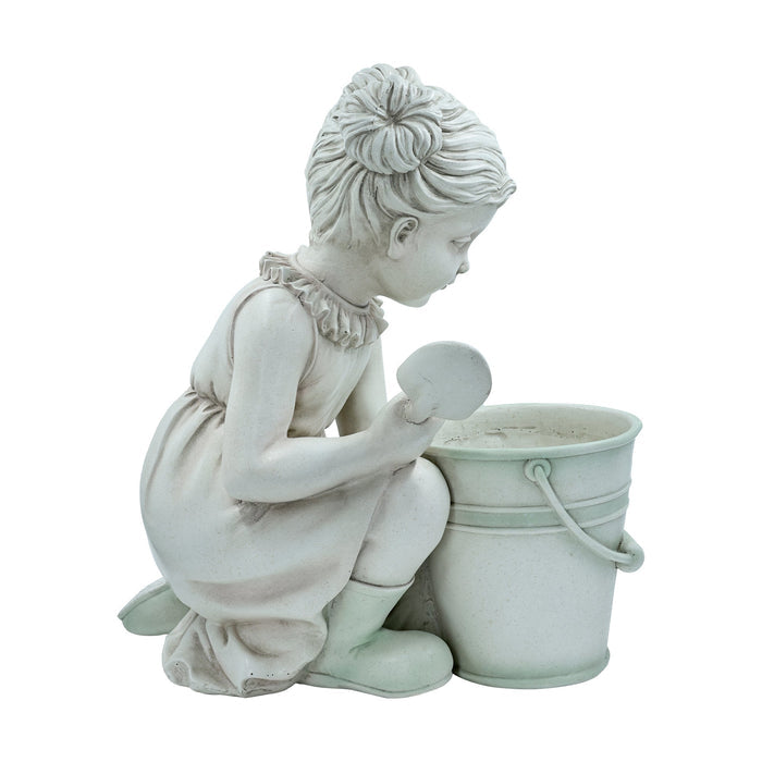 77184-D - Little Girl Planter Statue Hi-Line Gift Ltd.