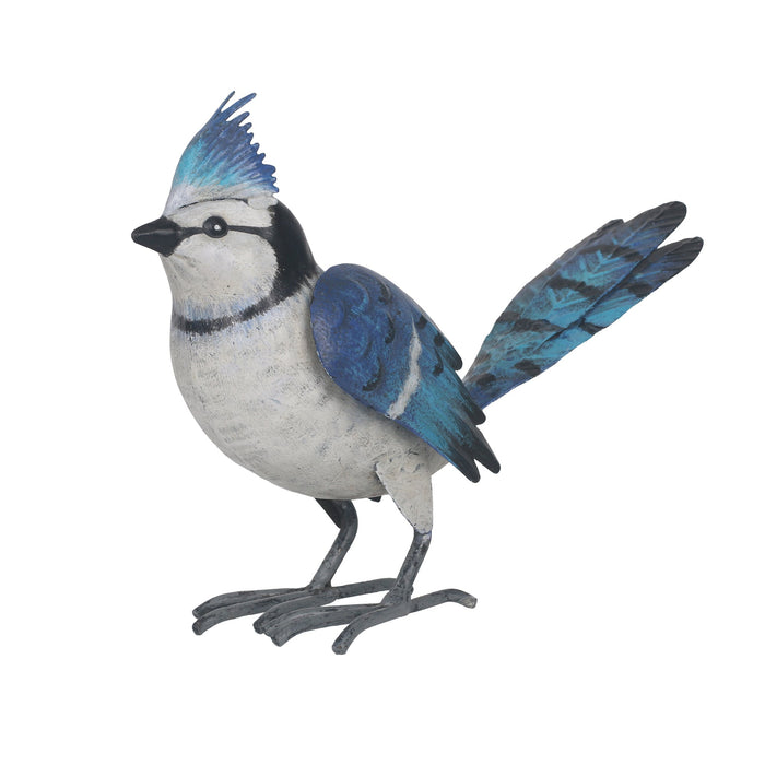78938-01 - Metal Miniature Blue Jay Statue Hi-Line Gift Ltd.
