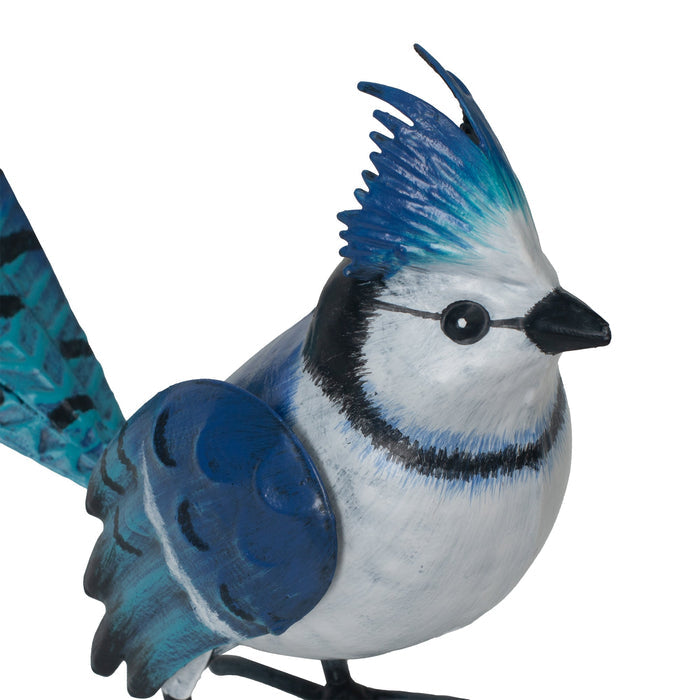78938-01 - Metal Miniature Blue Jay Statue Hi-Line Gift Ltd.