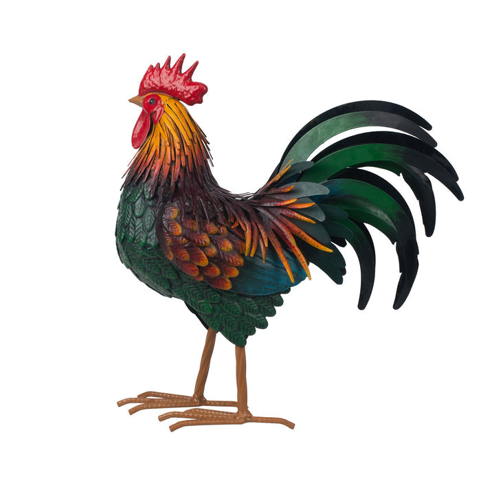 78939-01 - Metal Rooster Statue Hi-Line Gift Ltd.