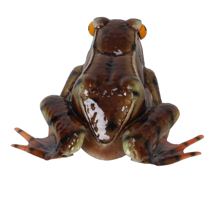 78940-01 - Metal Brown American Bullfrog Statue Hi-Line Gift Ltd.