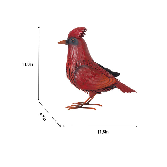 78944-03 - Metal Tall Cardinal Statue Hi-Line Gift Ltd.