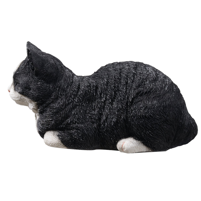 87620-B - Resting Black and White Tabby Cat Hi-Line Gift Ltd.