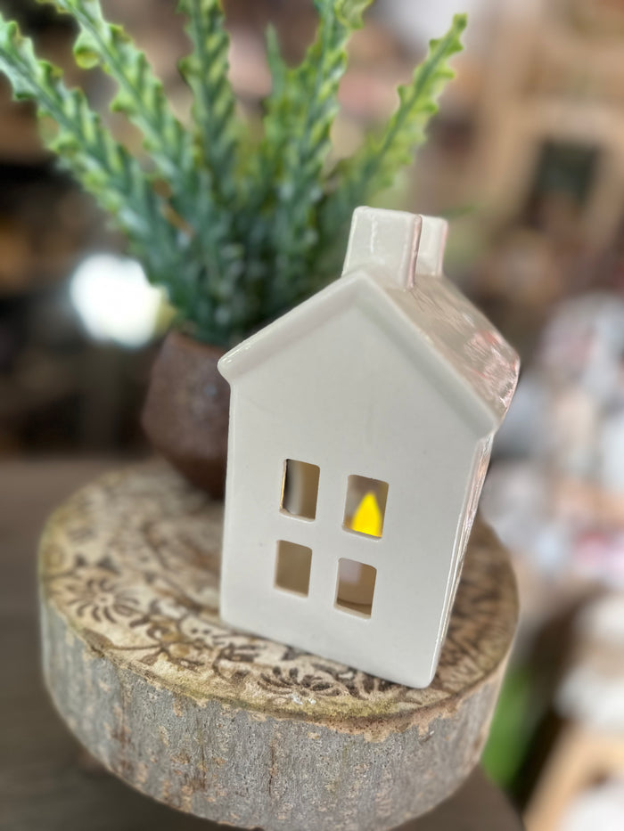 Ceramic Light Up Heart Decorative House