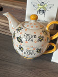Ceramic Bee Tea For One Teapot