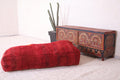 Amazing Ottoman Pouf Cushion in Red Color - kilim pouf