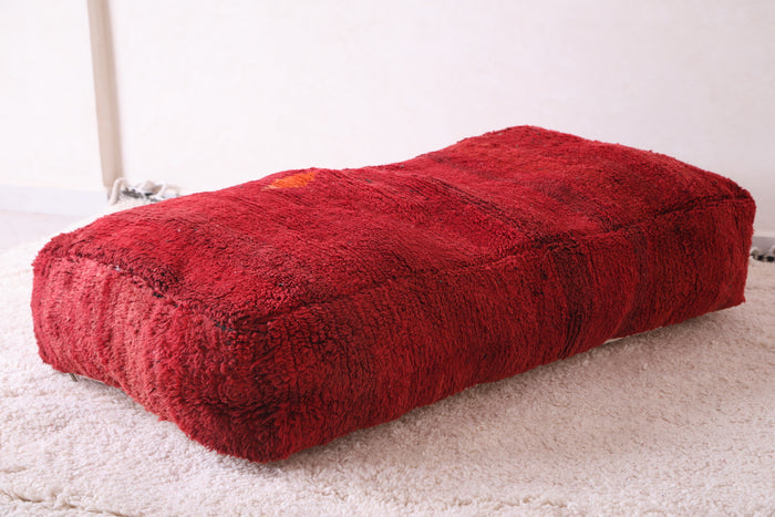 Amazing Ottoman Pouf Cushion in Red Color - kilim pouf