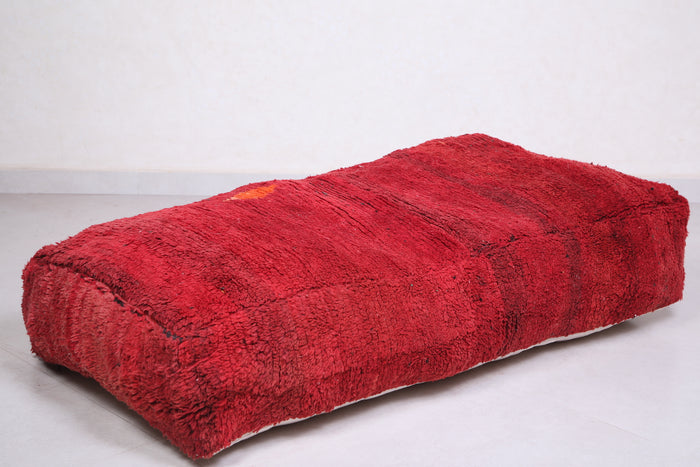 Amazing Ottoman Pouf Cushion in Red Color - kilim pouf