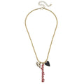 Arkansas Razorback Ball Bead Charm Necklace
