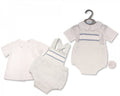 Baby Boys 2 pcs Dungaree Set with Smocking - (0-12 Months) (PK6) Bis-2120-6060