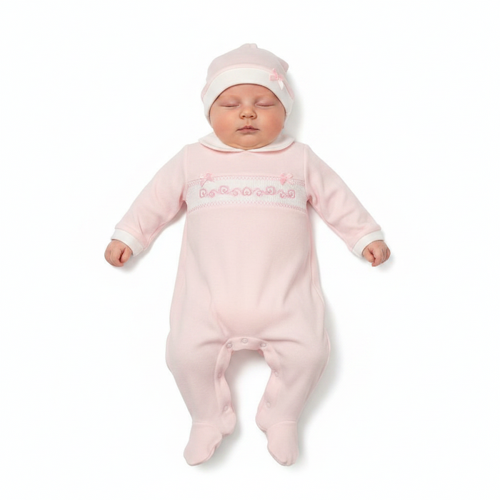 Baby Girls All in One with Hat - Hearts (NB-6 Months) (PK6) Bis-2120-6068