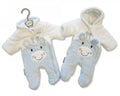 Baby Padded Snowsuit - Giraffe - Sky - NB/6M - (BIS-2028-2109S) - Kidswholesale.co.uk