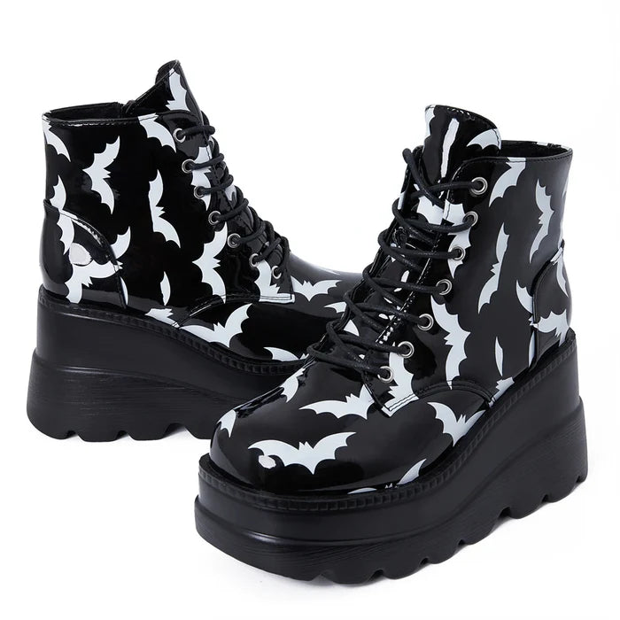 Bats Platform Ankle Boot Shoes