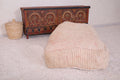 Beige Handmade Moroccan Kilim Pouf - Moroccan kilim pouf