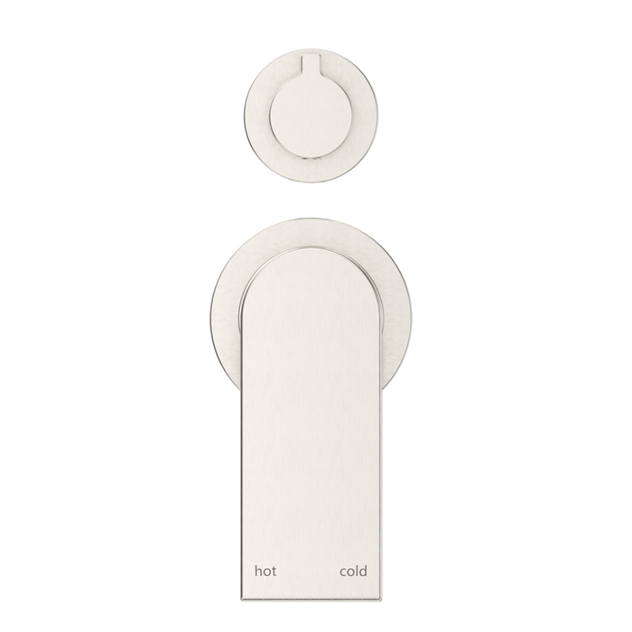 Beki Brushed Nickel Shower Mixer Diverter - 2P - Trim Kit Only
