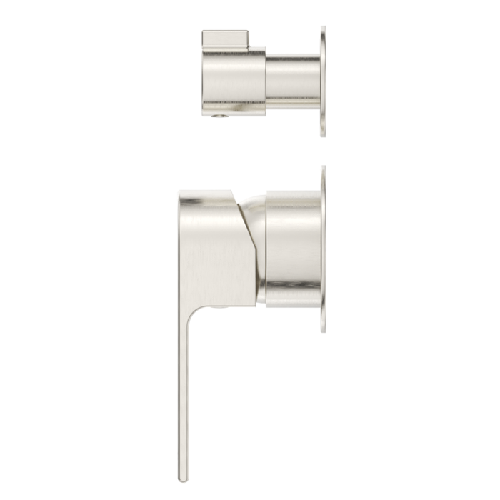 Beki Brushed Nickel Shower Mixer Diverter - 2P - Trim Kit Only