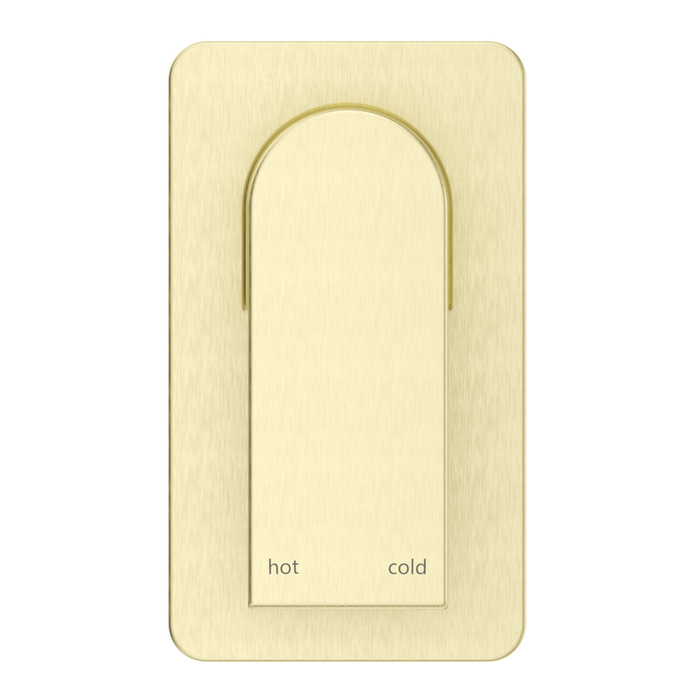 Beki French Gold Shower Mixer - Square Plate - Trim Kit Only