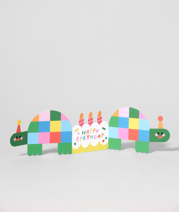 Birthday Tortoises Kids Fold Out Birthday Card