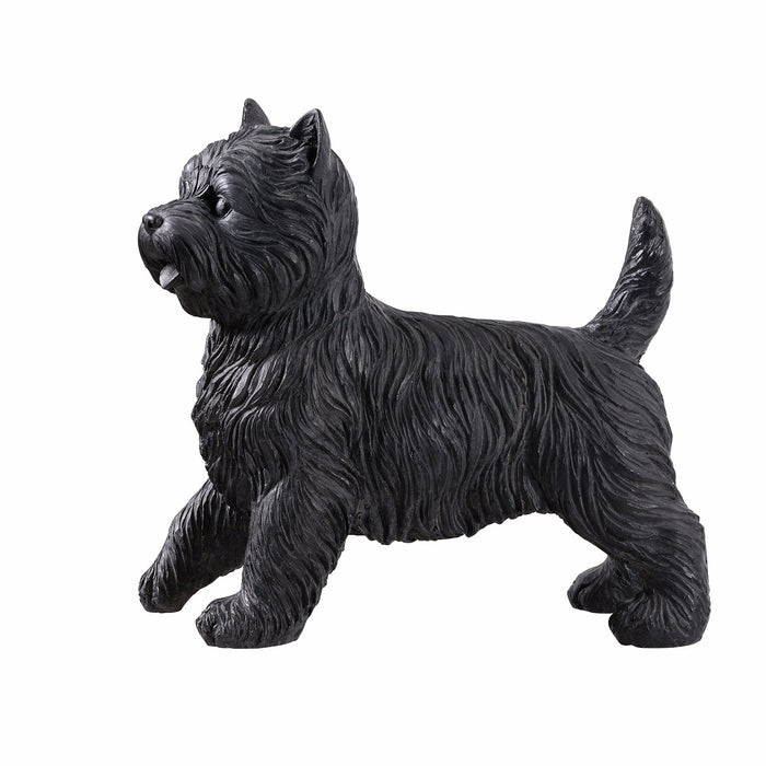 77187-BK - Cairn Terrier Statue Black Life Size Home Decor Garden Yard Statue Hi-Line Gift Ltd.