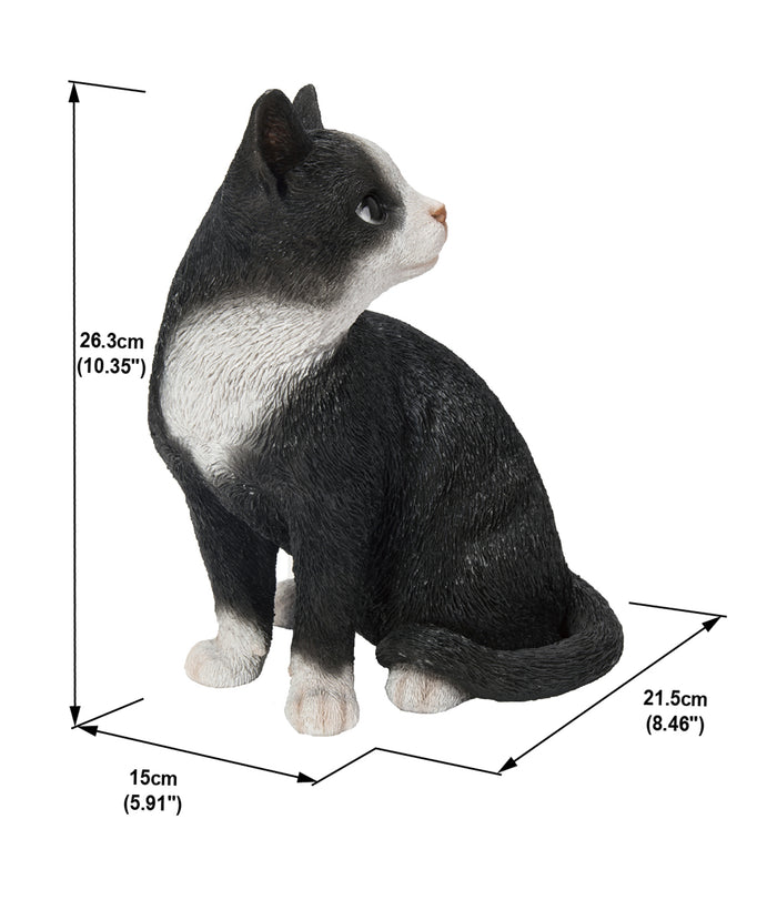Black Cat Looking Back Garden Statue HI-LINE GIFT LTD.