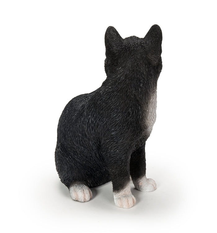 Black Cat Looking Back Garden Statue HI-LINE GIFT LTD.