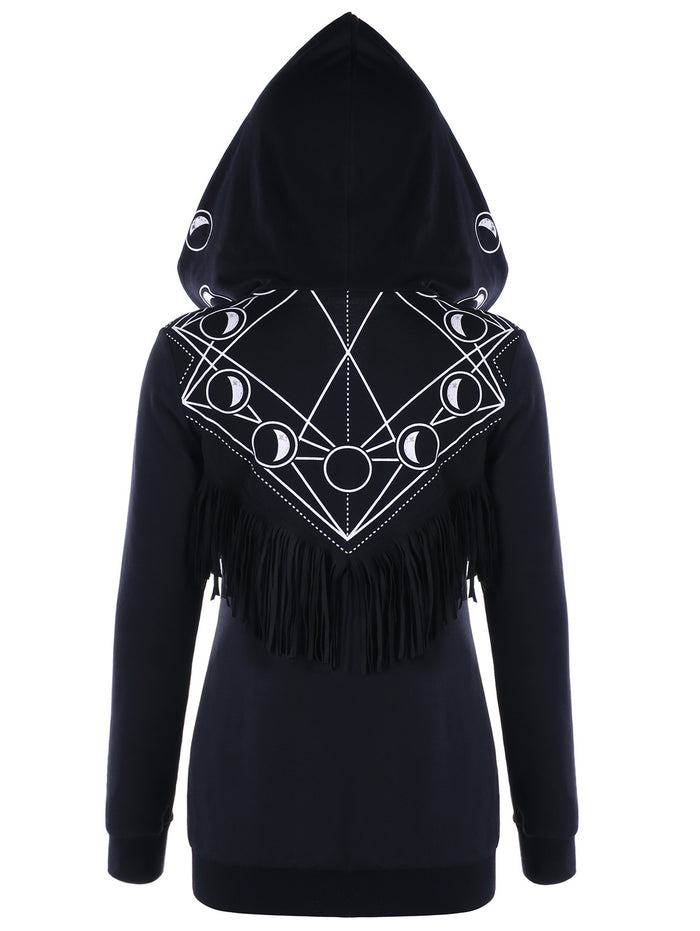 Black Moon Fringe Casual Pull Over