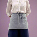 Blue Cotton Canvas Waist Apron