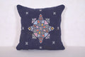 Blue Moroccan pillow 13.3 INCHES X 13.3 INCHES - kilim pillow