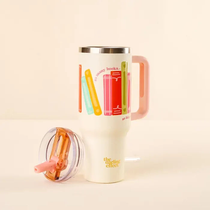 Books Lifestyle Flip Straw Tumbler