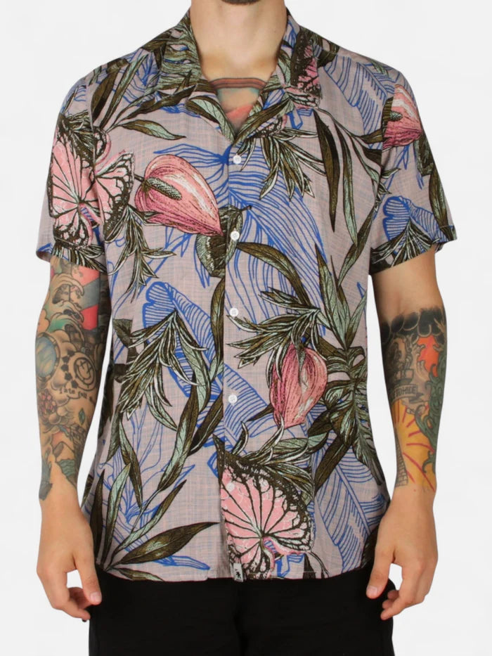 Camisa Gotcha Diamond Azul Print