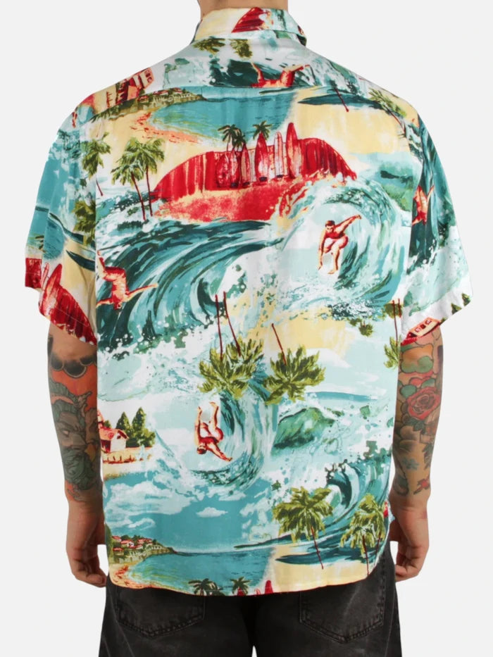 Camisa Gotcha Surfing Verde Print