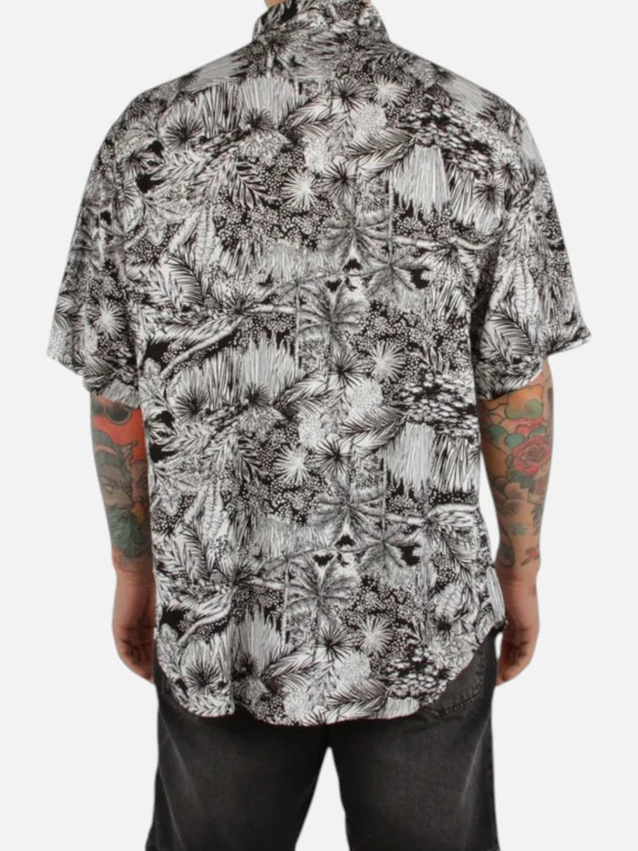 Camisa Gotcha Tropical Negro Blanco